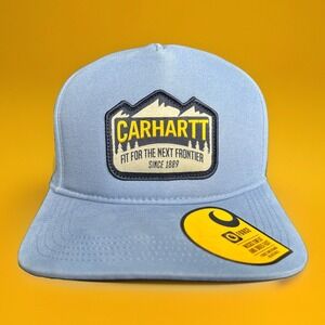 Carhartt Canvas Mountain Patch Cap - Blue - AH6318-M - Adjustable **NEW**
